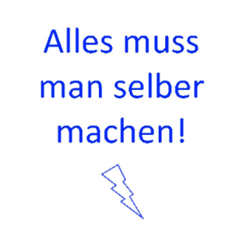 Alles muss man selber machen