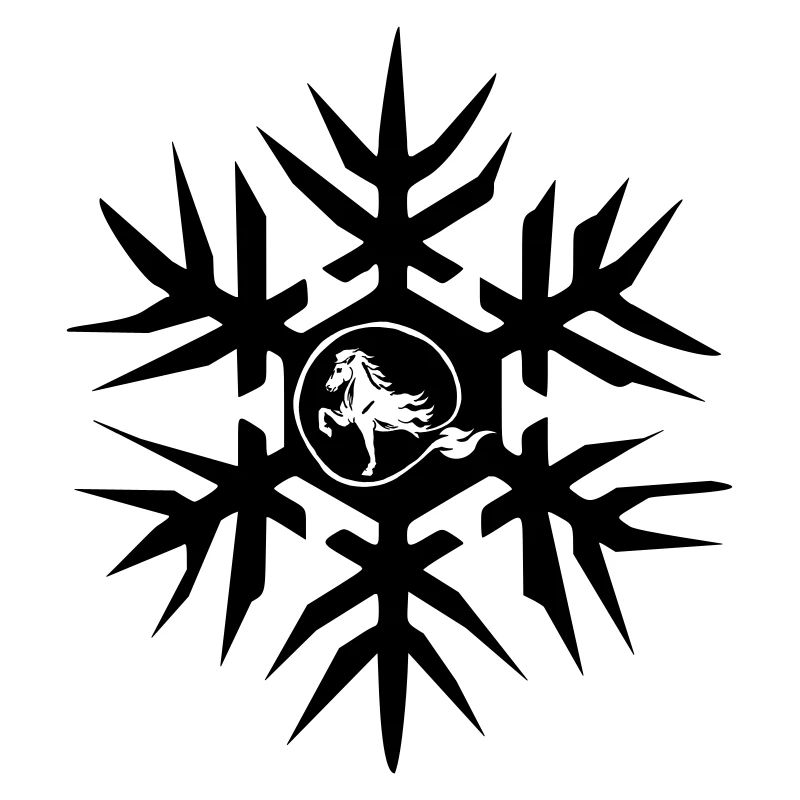 Islandpferd im Eiskristall Winterisi