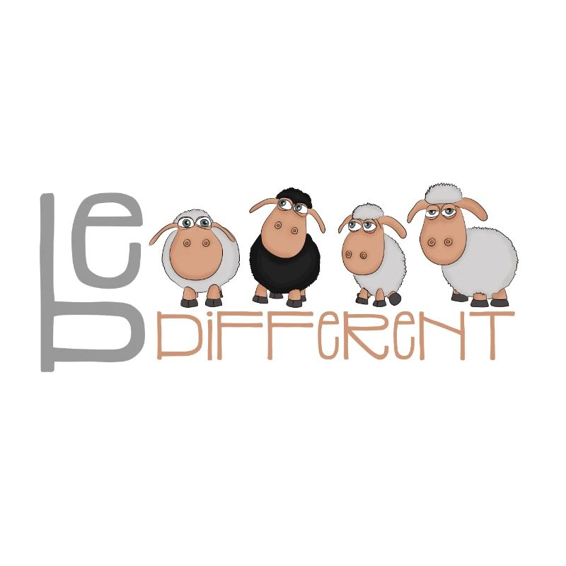Kleine Be different Schafe - Einzigartig & anders