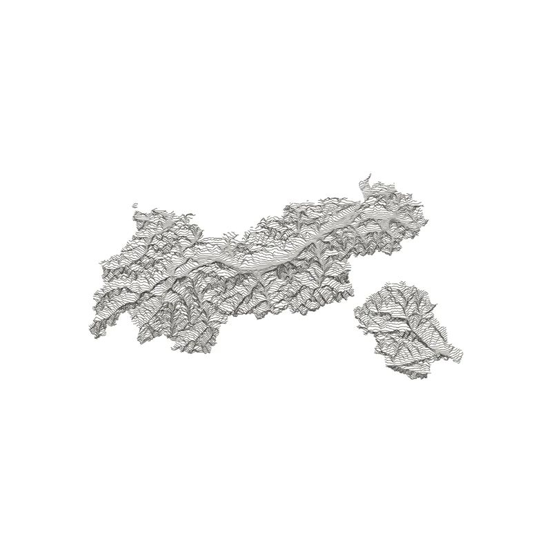 Tyrol Topography Map Mountains