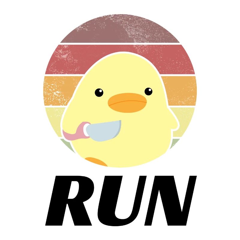 Exécuter le canard avec un couteau meme drôle disant