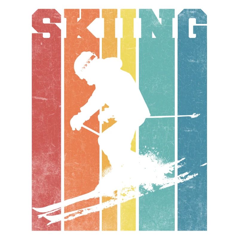 Ski palette couleurs rétro