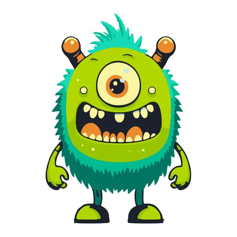 Monster Crash - Monstre cyclope vert effronté