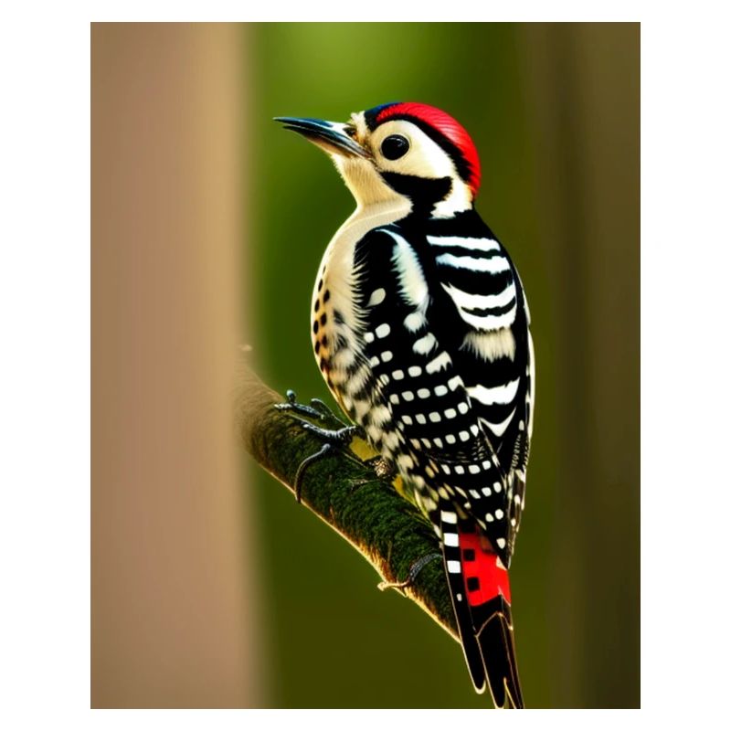 Pileated woodpecker red headed cool comic drawing