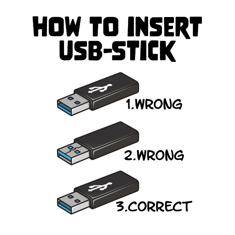 How To Insert USB Stick Funny Programmer Meme