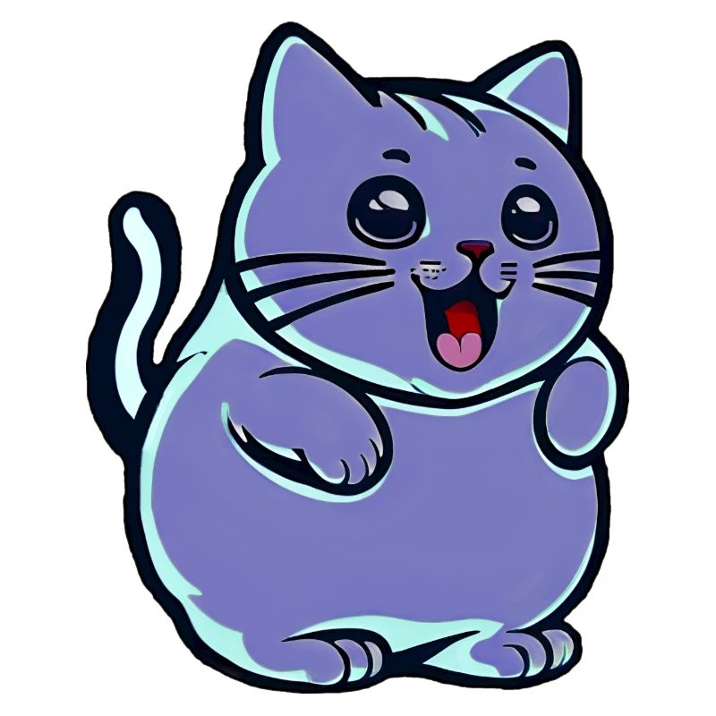 Chat bleu mignon