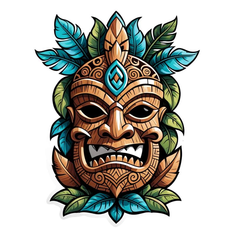 tiki beach - statue polynèsie