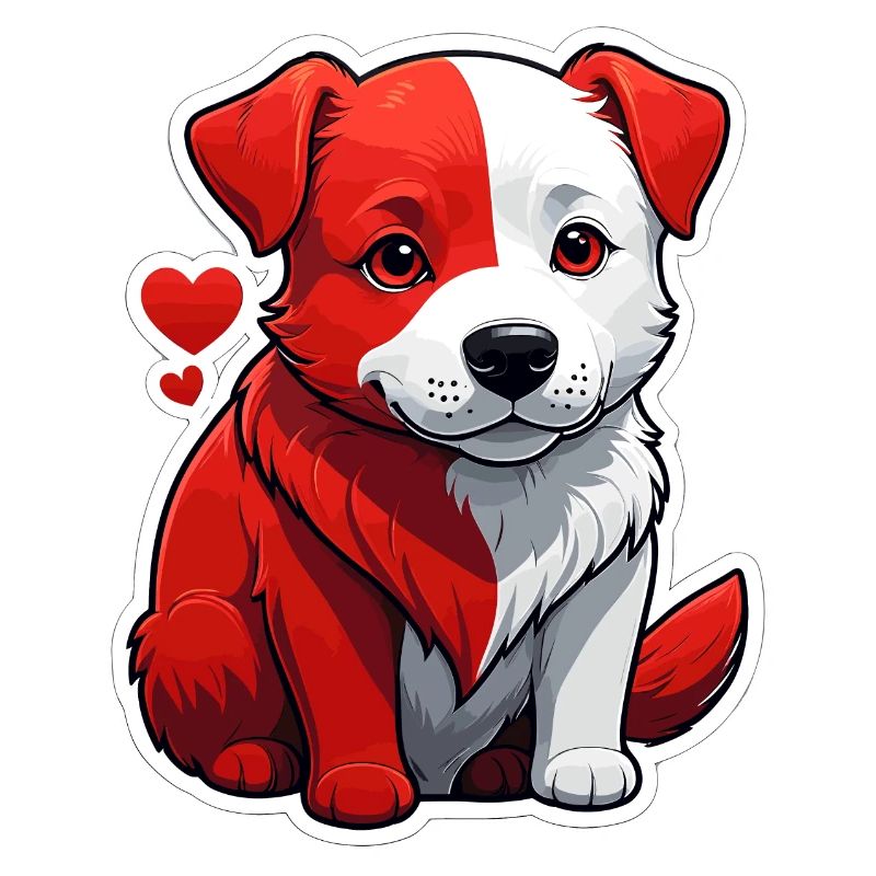 chien rouge