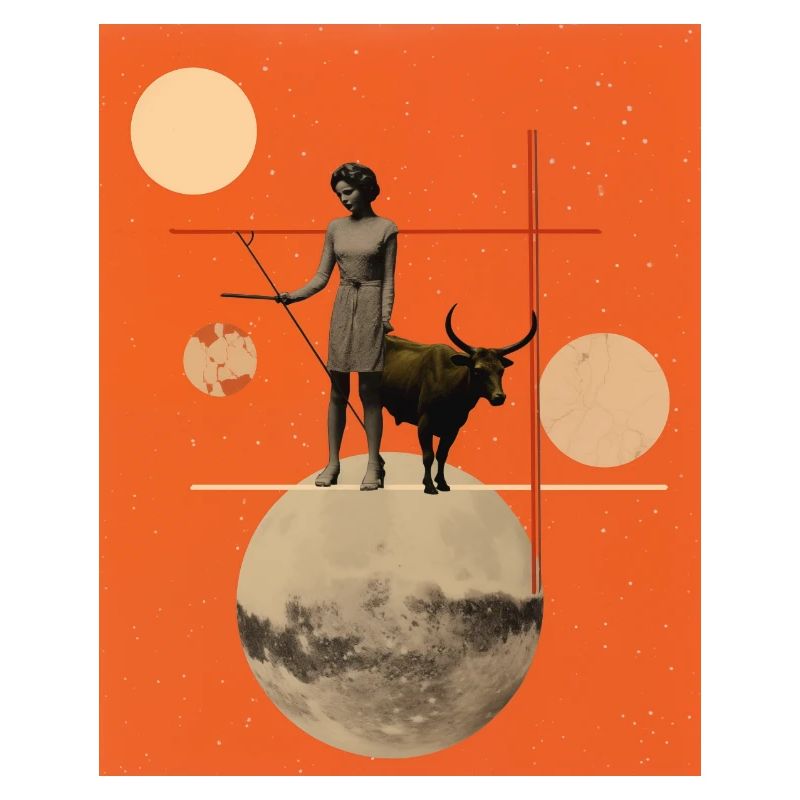 Sagittarius collage art astrology