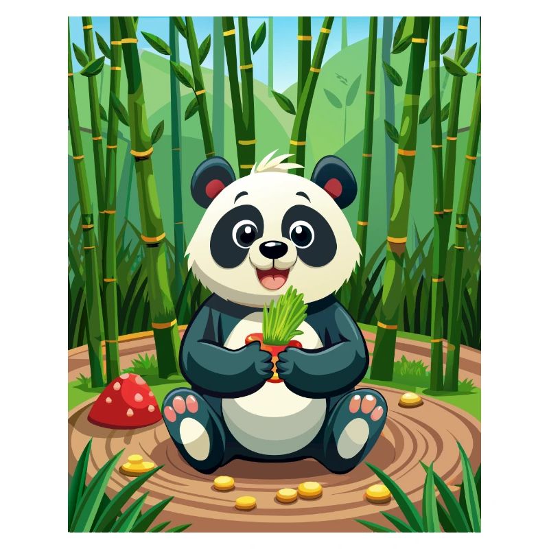 Niedlicher Panda - illustriert