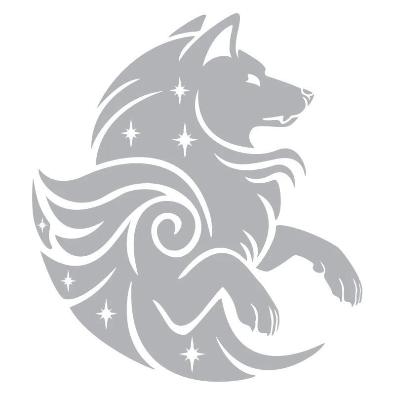 Star Wolf Magic Wappen - Farbe anpassbar