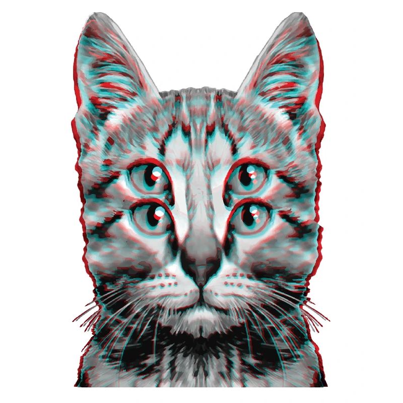 Glitch Weird Cat Kitten Optical Illusion