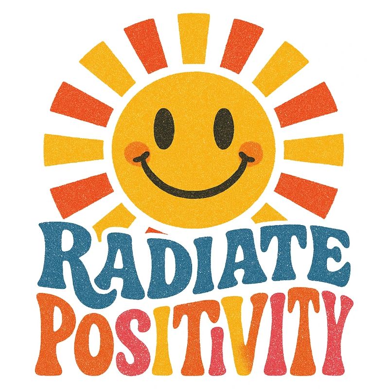 Sunburst rayonne de positivité