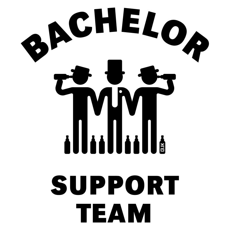 Junggesellen-Support-Team (Bräutigam / Junggesellenabschied / Schwarz)