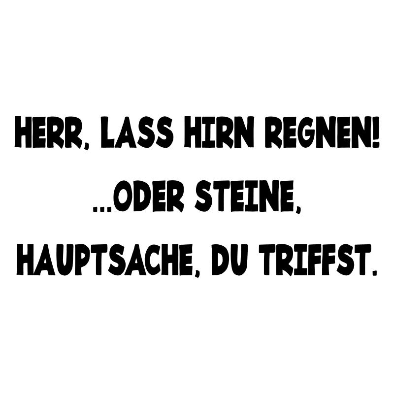 Herr lass Hirn regnen oder Steine genervt Laune