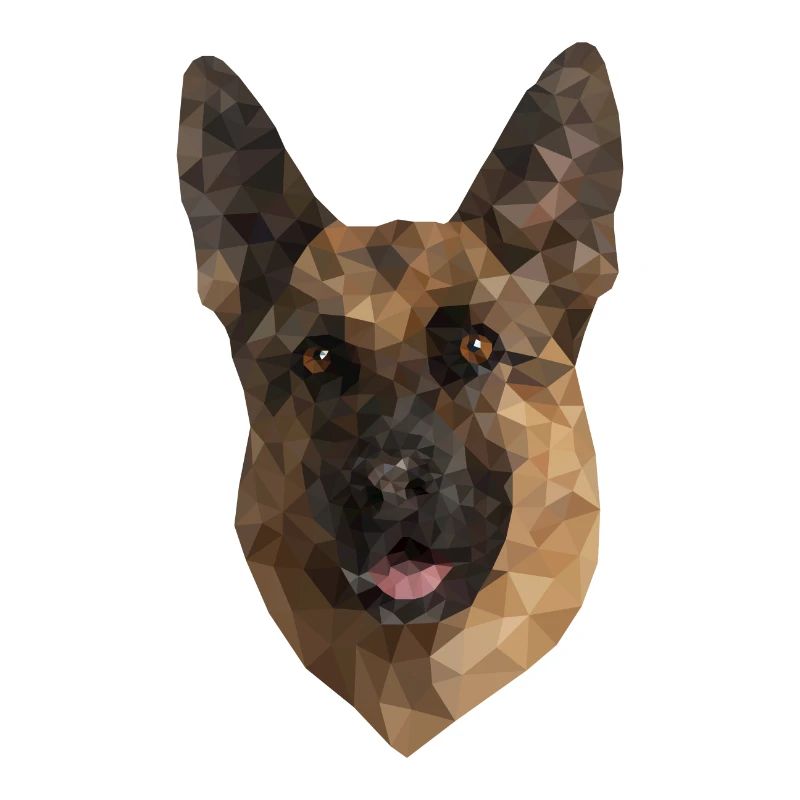 Cute Low Poly German Shepard