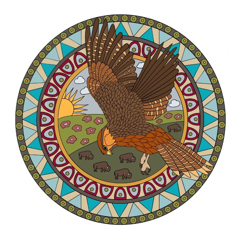 Indianisches Sternzeichen Falke