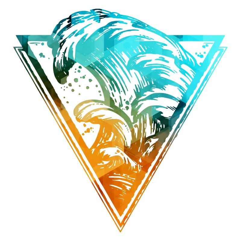 Vague de surf de couleur de rupture