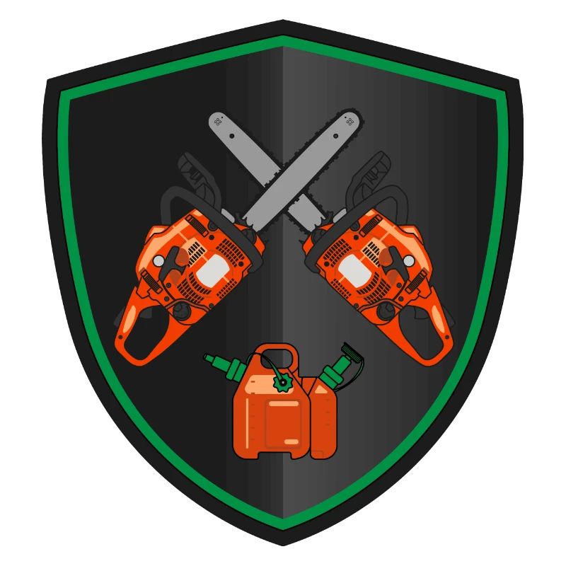Armoiries de la tronçonneuse - Boîte combi de carburant
