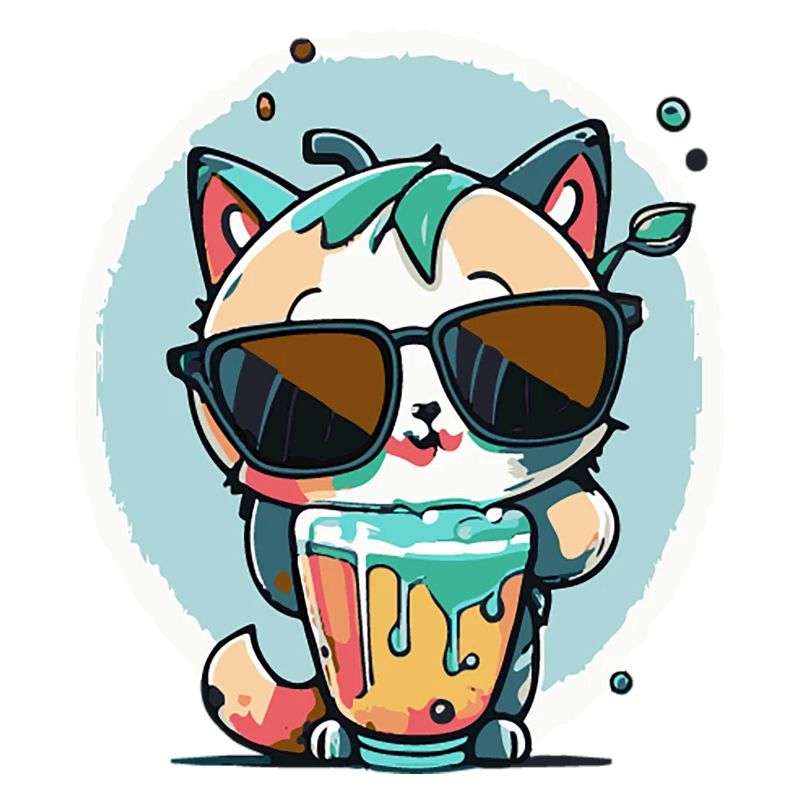 coole Katze mit Sonnenbrille
