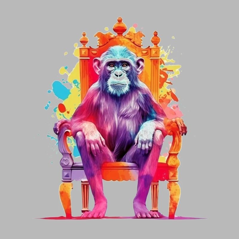 Monkey King - Singe sur le trône - Jeux de couleurs