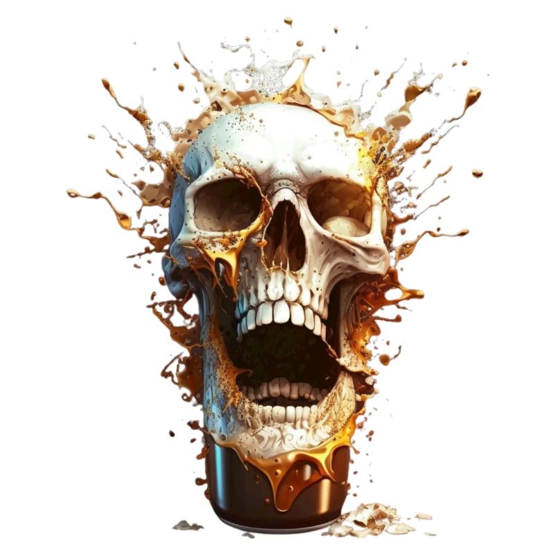 Skull Beer Explosion