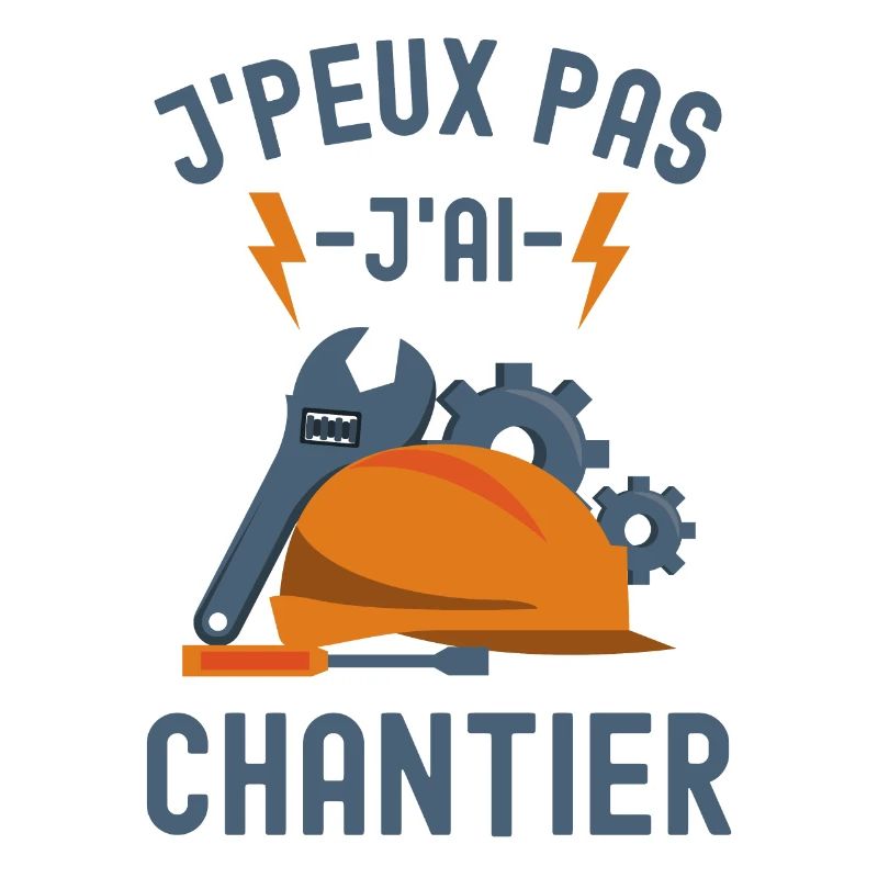 Chantier casque de sécurité outils