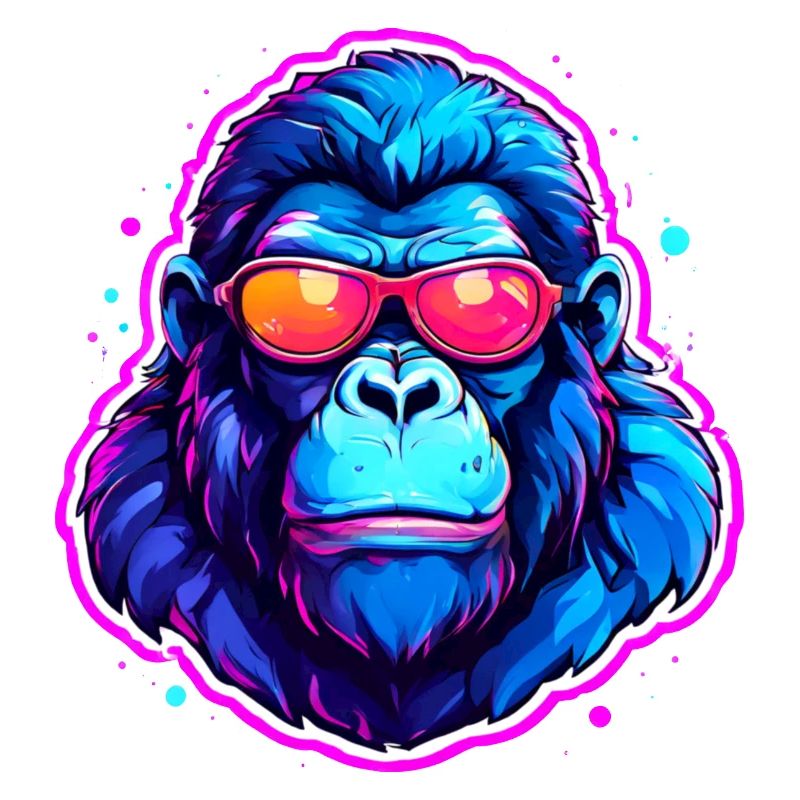 Ein cooler Gorilla mit Sonnenbrille