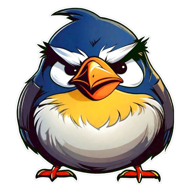 Petit oiseau gras féroce