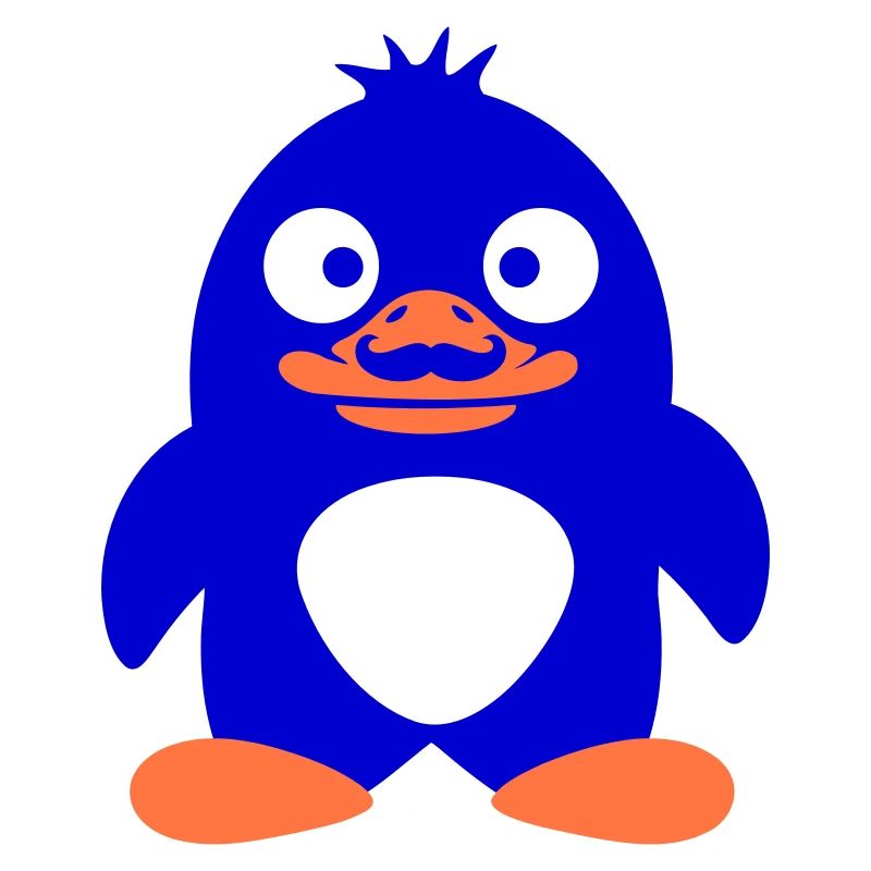 Pinguin Schnurrbart Sir Mr. Herr Mustache Bart