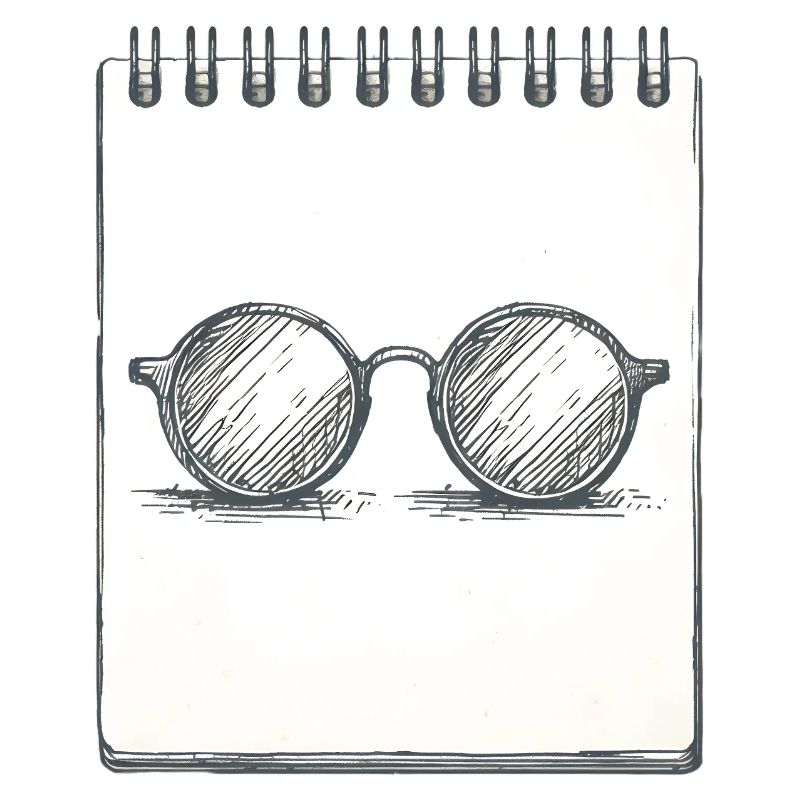 Zeichnung einer Brille