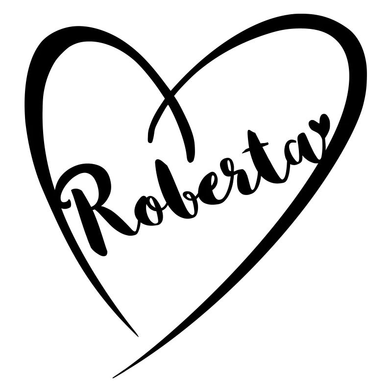 Roberta nom prénom dans le cadre du coeur