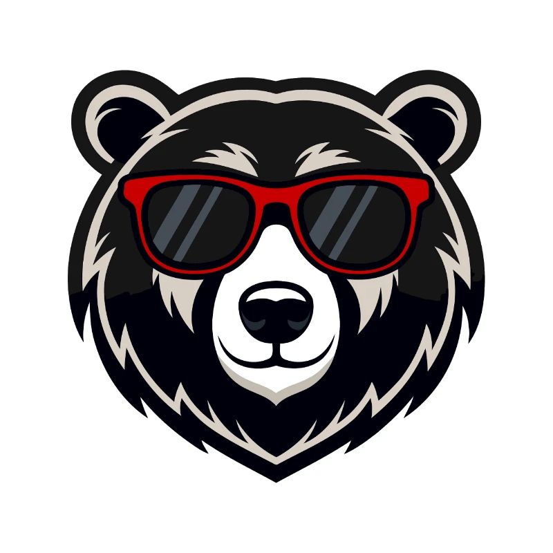 Cool teddy bear red glasses