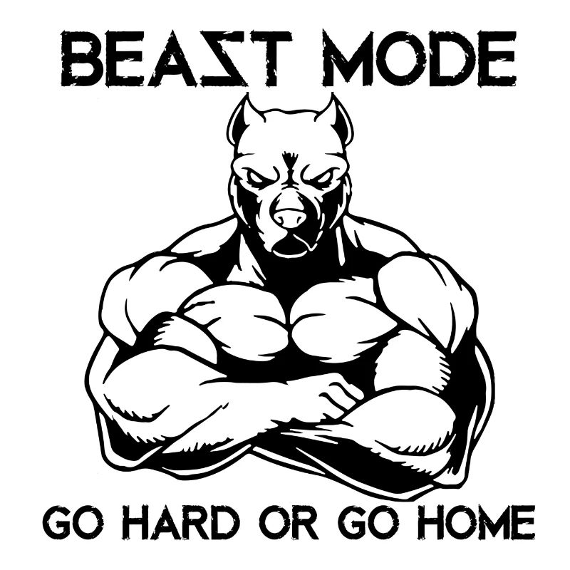 Beast Mode Pitbull GYM Geschenk