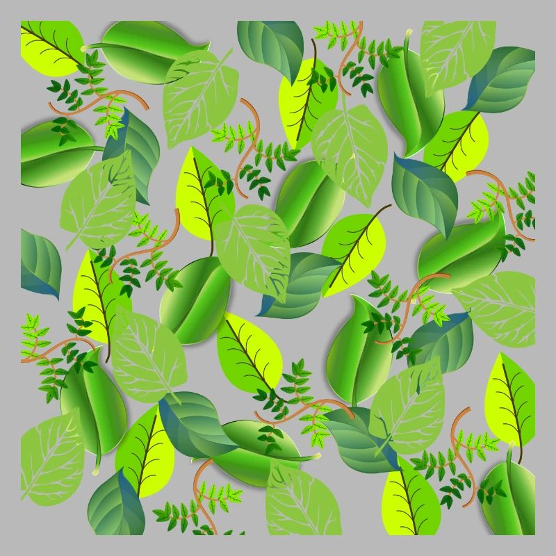 Green leaf collage