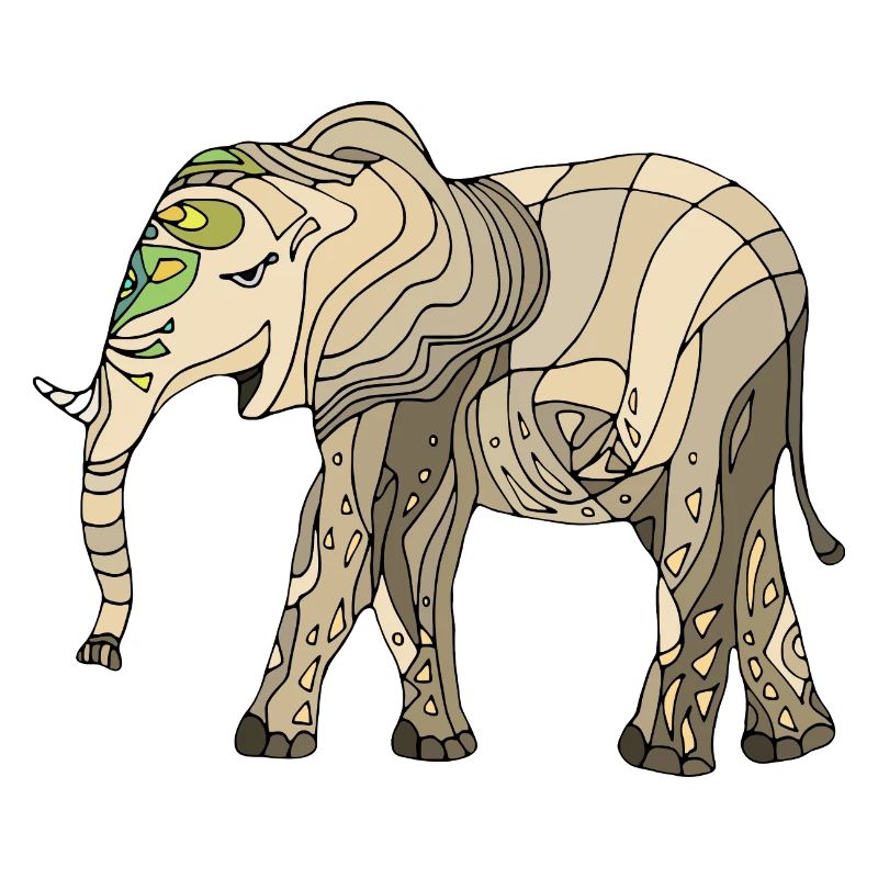 Éléphant heureusement