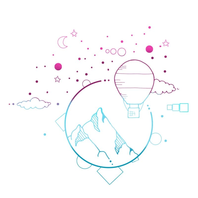 Mountain landscape gradient minimalistic