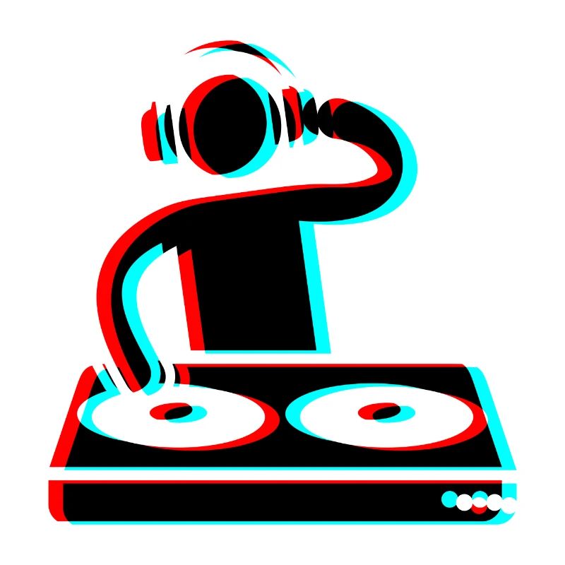 Techno Dj 3d Electro Red Blue tik tok edm