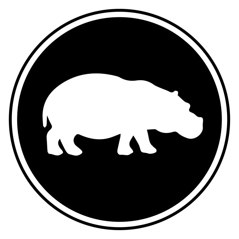 Icône de silhouette d'hippopotame