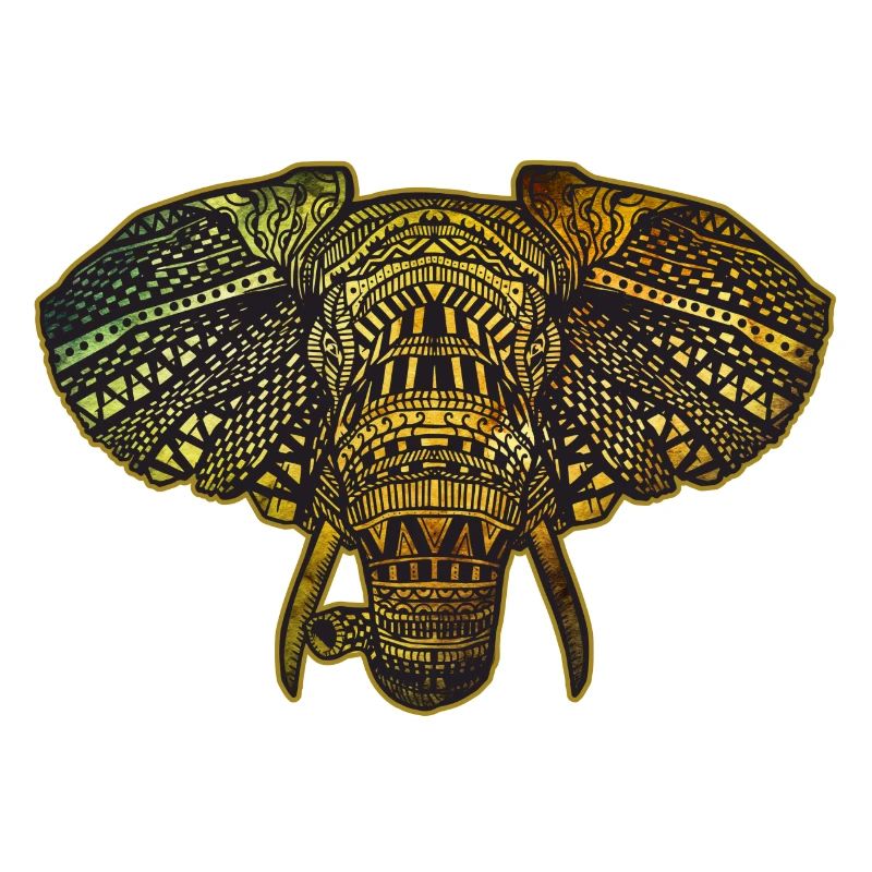 Mandala éléphant Inde Afrique