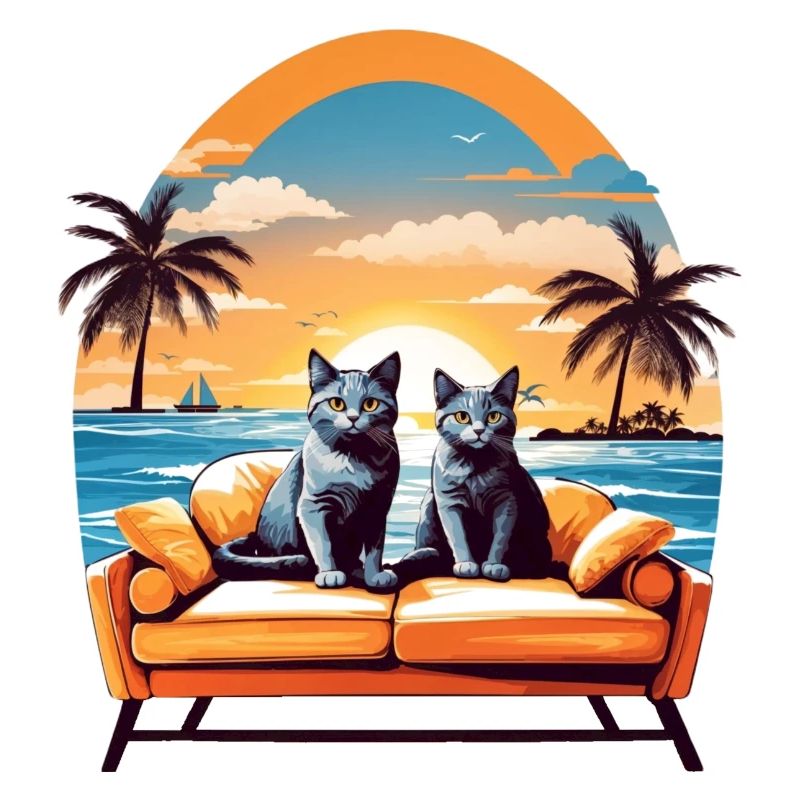 Katzen am Meer