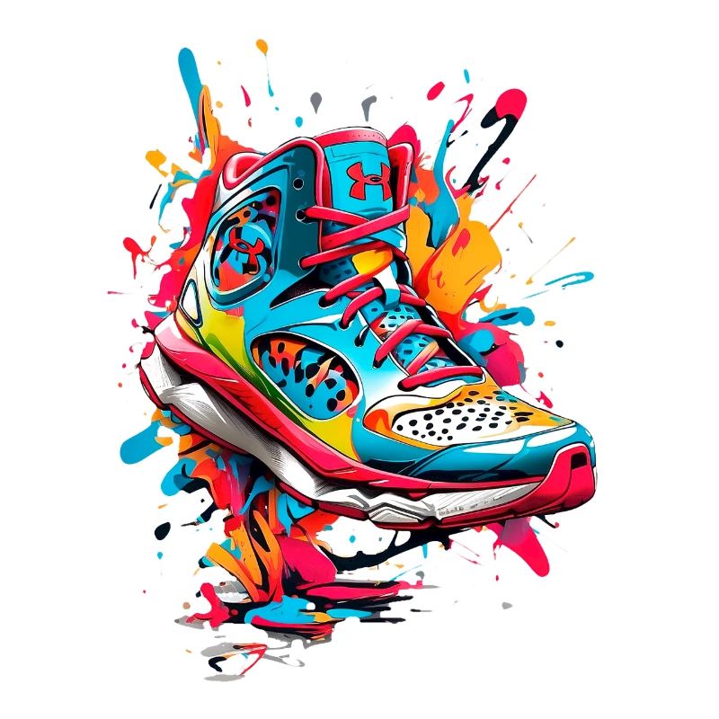 Sneaker graffiti coloré