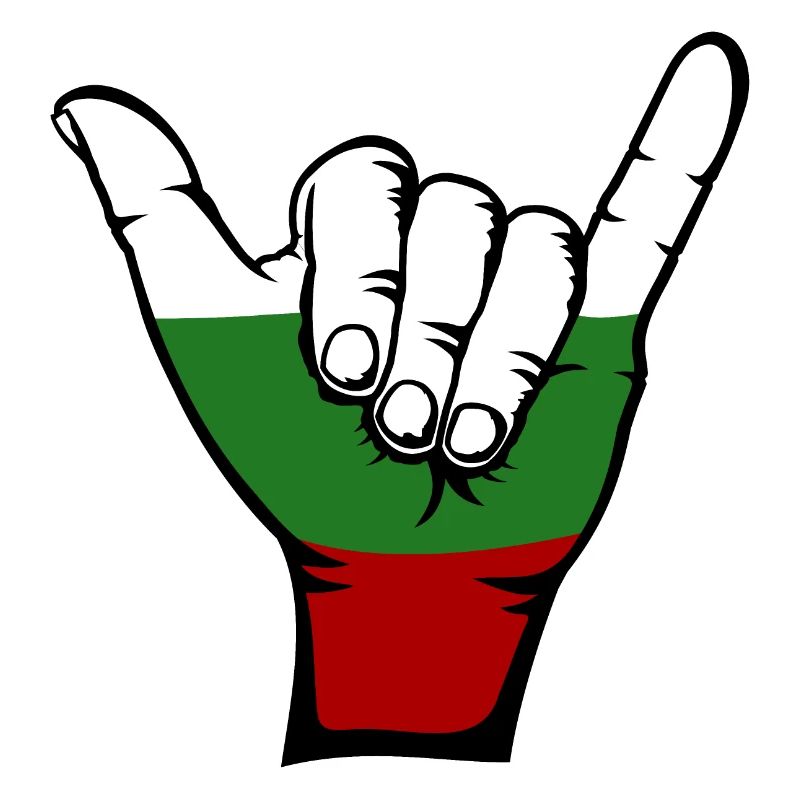 Drapeau de la Bulgarie Symbole de surf