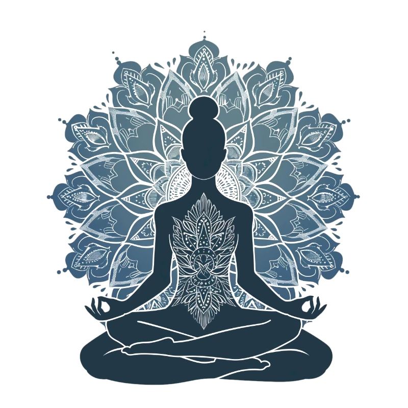 Le silence du yoga : une silhouette en pose avec M