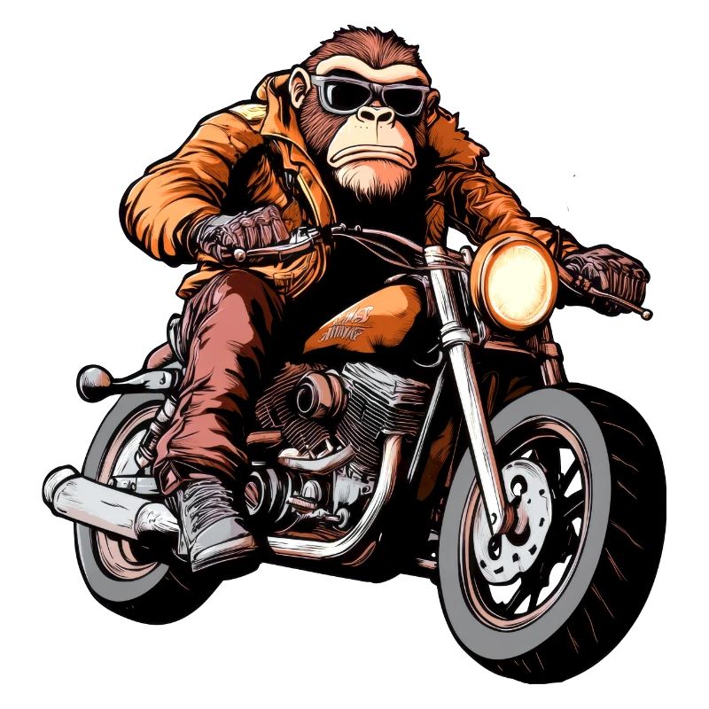 Monkey Motorcyclist / Motorcycle Monkey