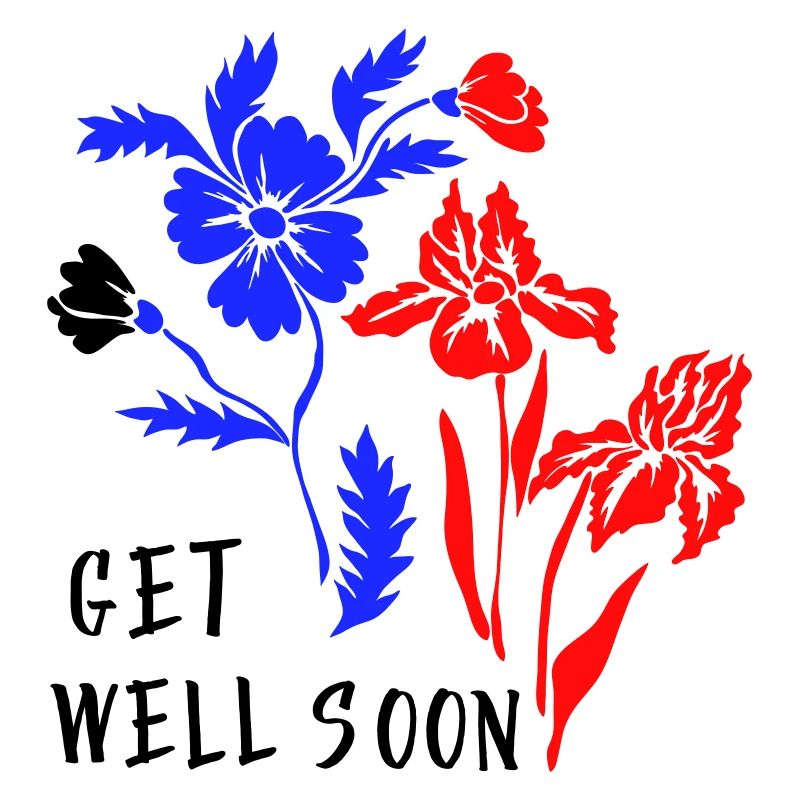 Salutation florale Get Well Soon