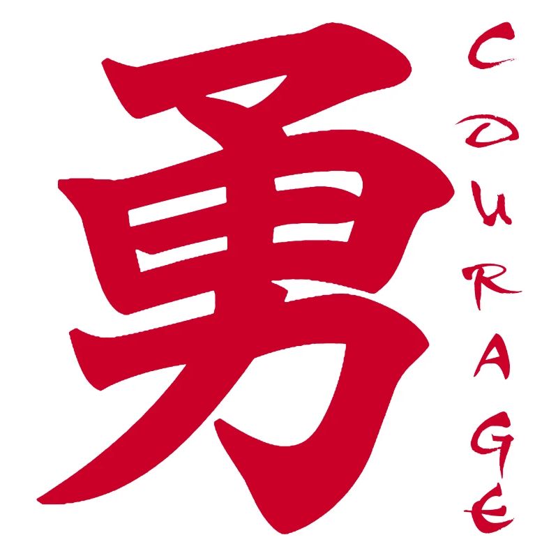 Das Wort Mut auf Japanisch