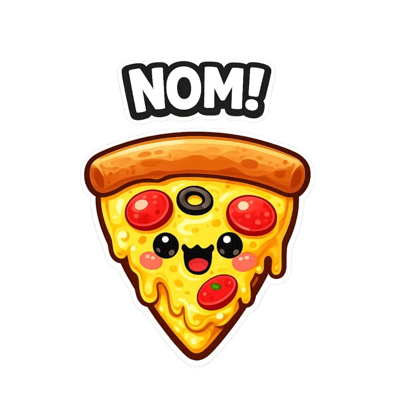 Conception de la part de pizza Kawaii