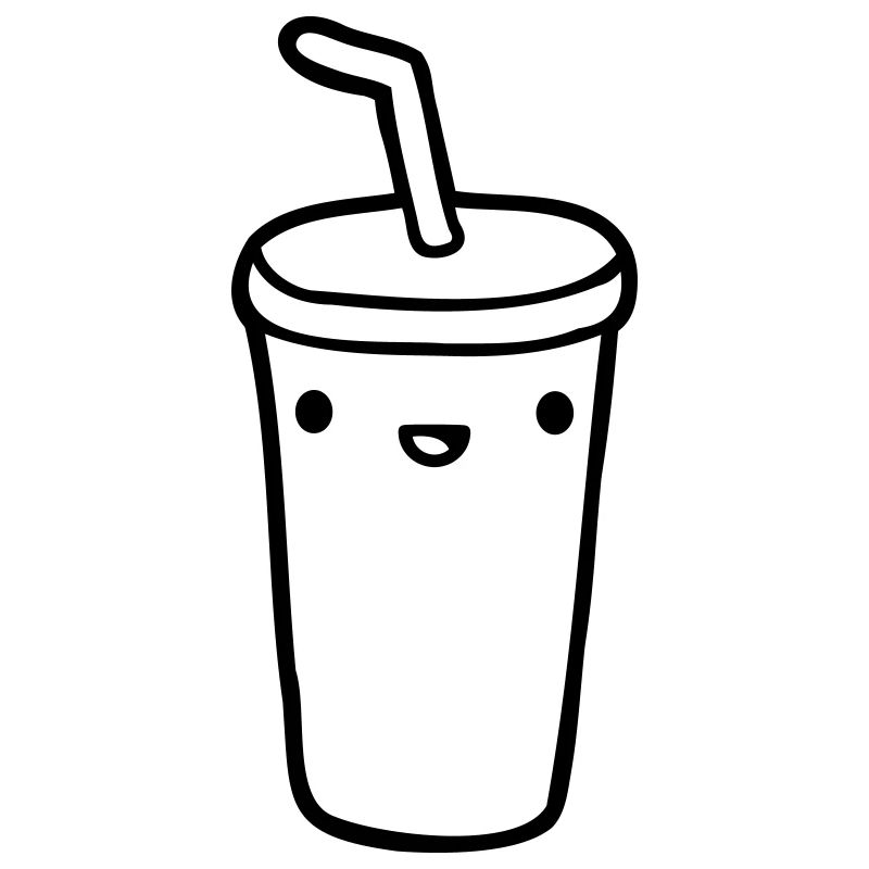 Gesicht Cola Becher