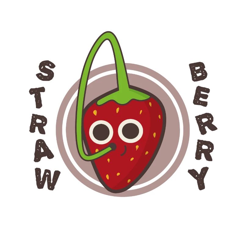 Strawberry Pun, Fruit drinking with straw